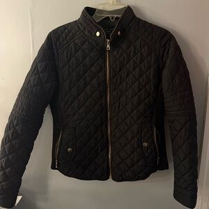 Love Tree Quilted Black Jacket